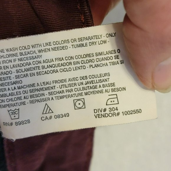 Bandolino Jeans Mandie Women's  Brushed Cotton Maroon Jeans Size 8 AVG EUC - Picture 5 of 10